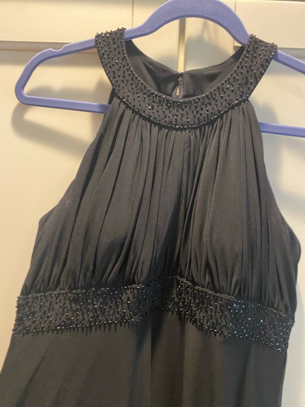Jessica Howard Black Beaded Halter Dress - Picture 5 of 5